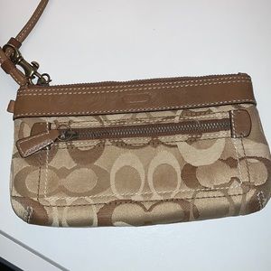 Brown Coach Wristlet